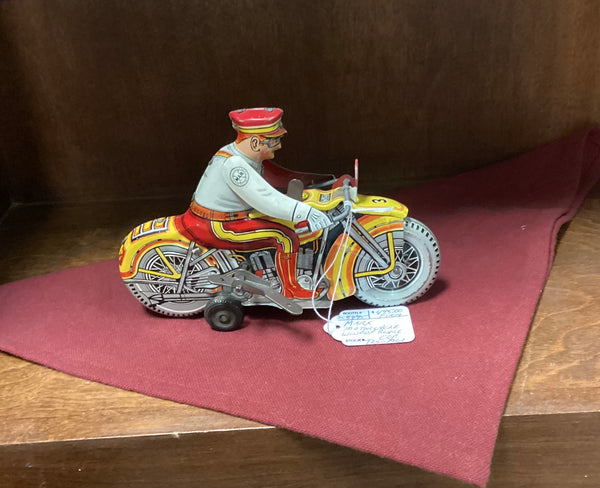 Marx Tin Litho Wind-Up Rookie Motorcycle Cop