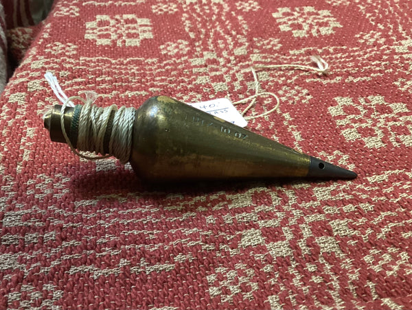 Vintage Lutz 10 Ounce Brass Plumb Bob