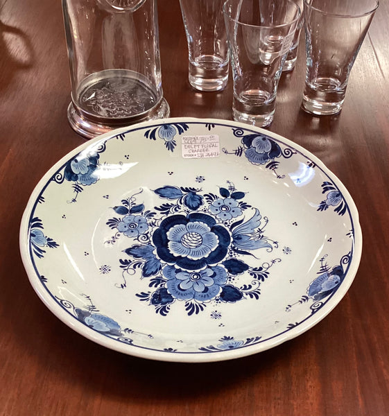 Delft Blue and White Floral Charger