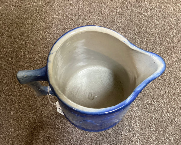 Antique Blue Stoneware Pitcher