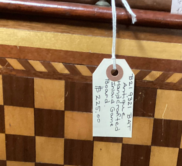 Antique Hand Crafted Inlaid Wood Game Board