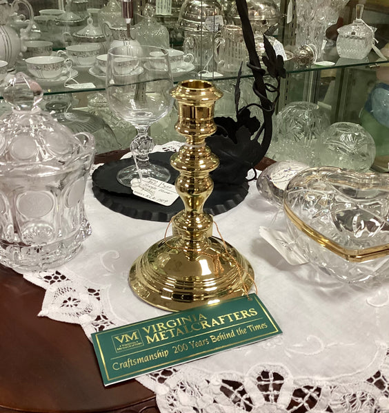 Virginia Metalcrafters Large Brass Candle Holder