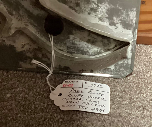 Flat Backed Vintage Metal Bowie Knife Shaped Cookie Cutter