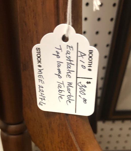 Eastlake Marble Top Lamp Table