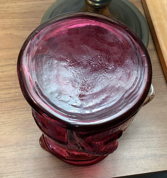 Cranberry Glass Toby Jug