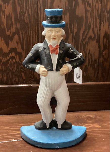 Painted Cast Iron Uncle Sam Door Stop