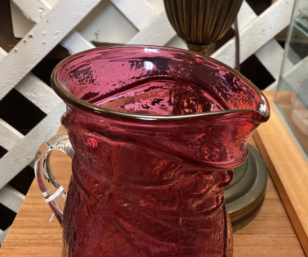 Cranberry Glass Toby Jug