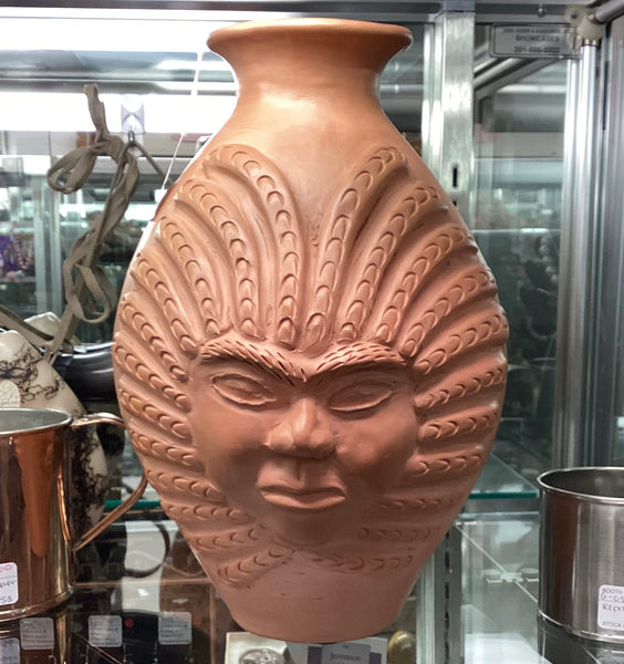 Yvo Samgushak Opposing Shamans Earthenware Pottery Vessel