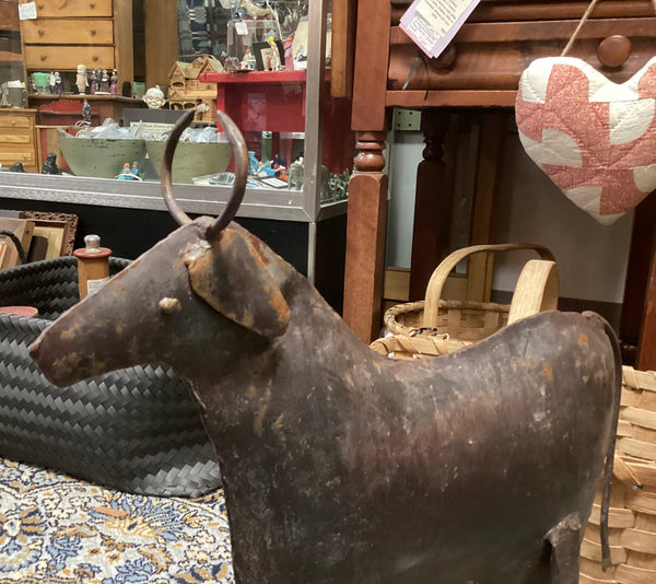 Metal Folk Art Goat Sculpture