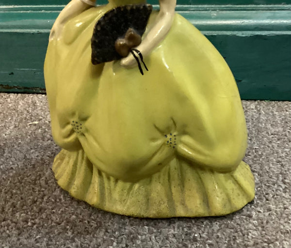 Vintage Hand Painted Chalkware Southern Belle Figure