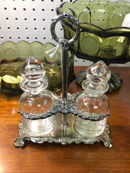Wilcox International Silver Oil & Vinegar Cruet Set