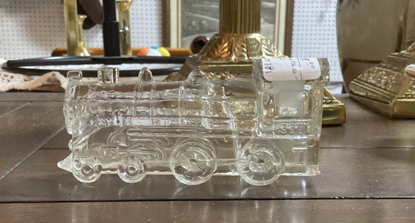 Railroad Train Glass Candy Container