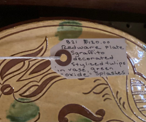 Breininger Pottery Redware Plate