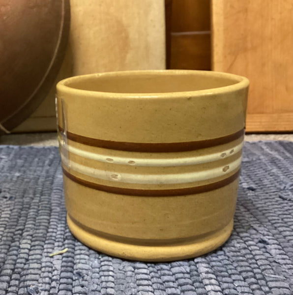 19th Century Yelloware Butter Crock w/ Lid