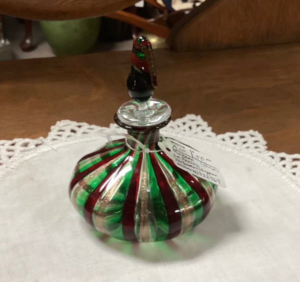 Murano La Fenier Glass Perfume Bottle w/ Stopper