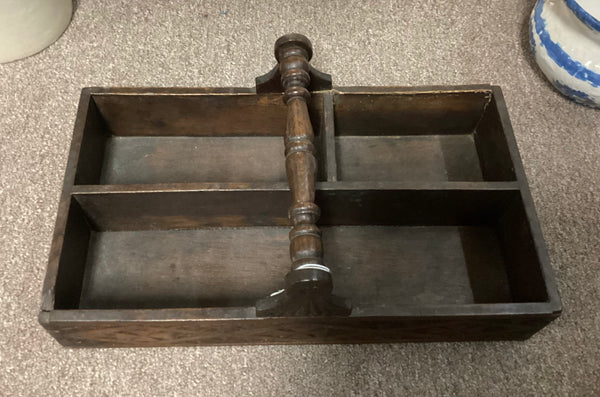 Carved Wooden Utensil/Knife  Box