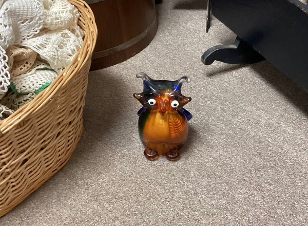 GCA Art Glass Owl Figurine