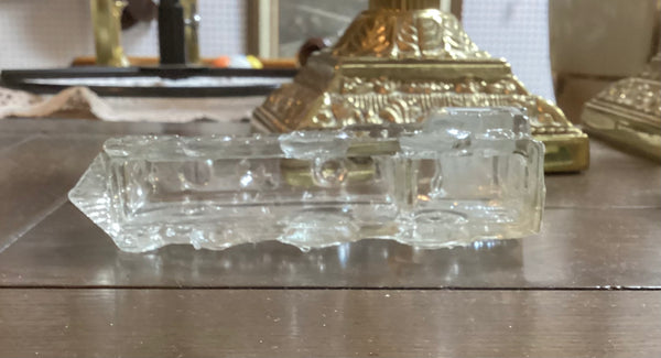 Railroad Train Glass Candy Container