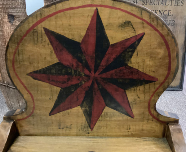 Hand Painted Folk Art Style Wooden Box w/ Lid