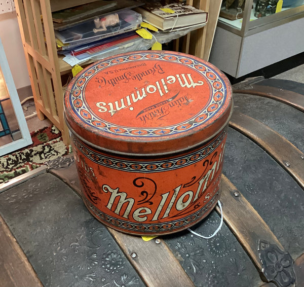 Antique Metal Advertising Tin 5 lbs Mellomints
