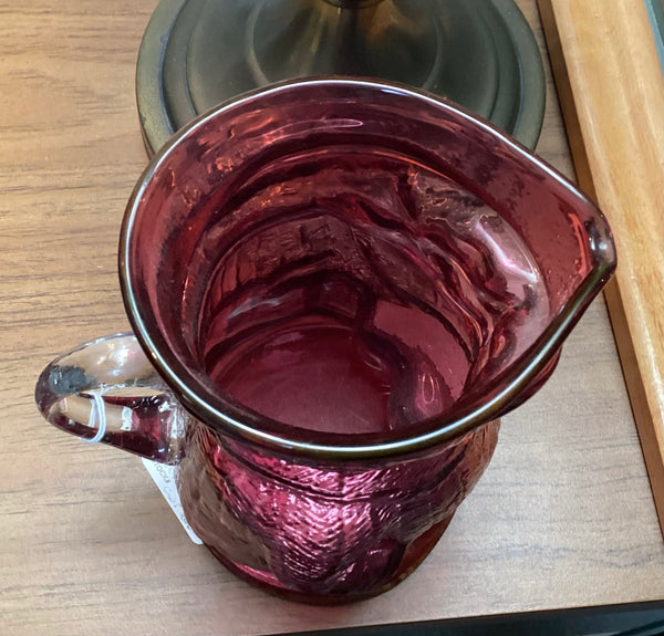 Cranberry Glass Toby Jug