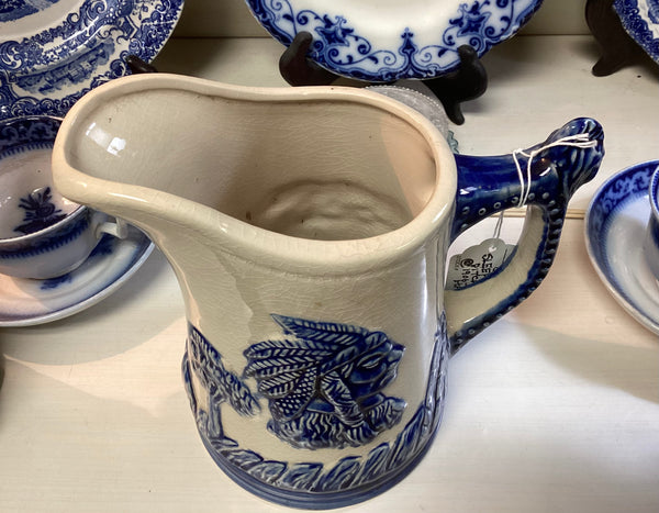Old Sleepy Eye Cobalt & White Pitcher