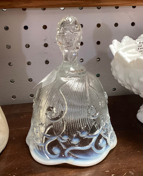 Fenton Clear Opalescent Lily of the Valley Glass Bell
