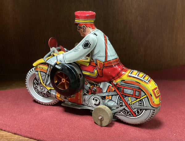 Marx Tin Litho Wind-Up Rookie Motorcycle Cop