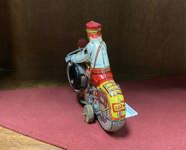 Marx Tin Litho Wind-Up Rookie Motorcycle Cop