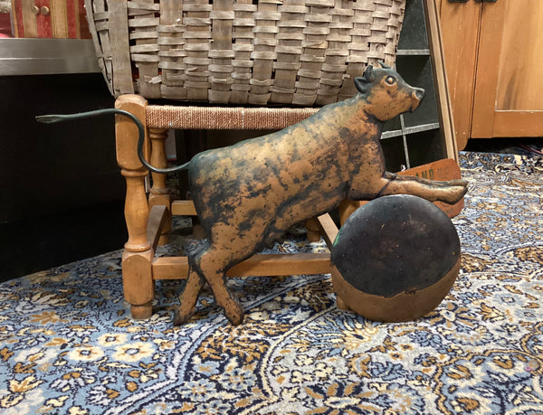 Copper Folk Art Trade Sign "The Cow Jumped Over the Moon"