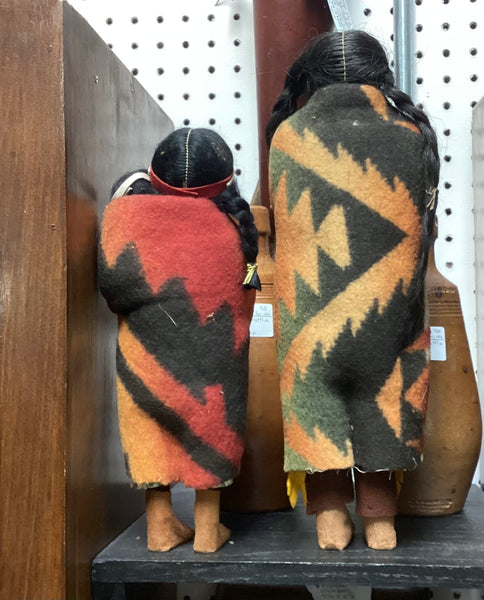 Vintage 1920's Native American-Themed Skookum Doll Family