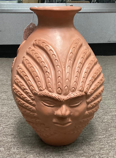 Yvo Samgushak Opposing Shamans Earthenware Pottery Vessel