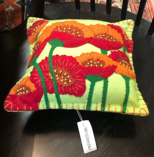 Poppies 8" Felt Pillow