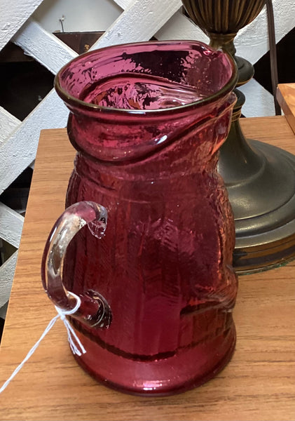 Cranberry Glass Toby Jug