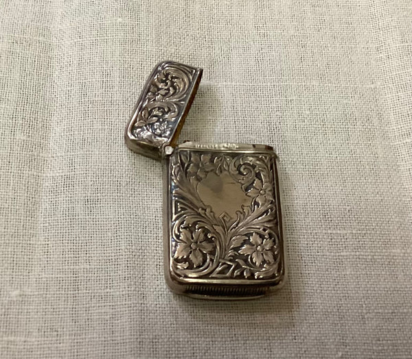 Antique Sterling Silver Match Safe