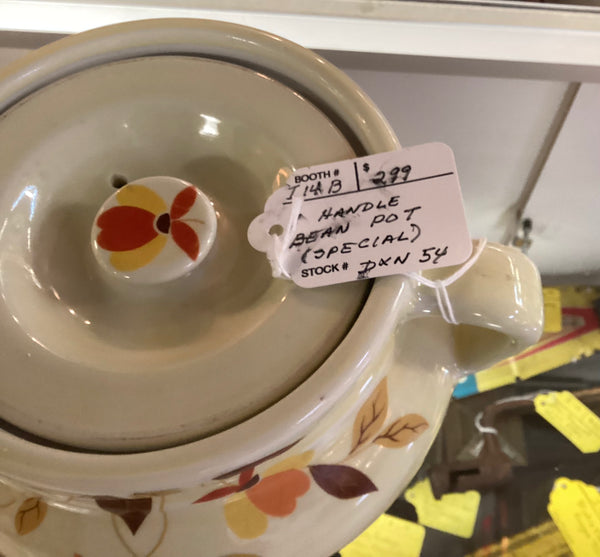 Autumn Leaf by Hall One Handled 2 1/2 Qt Bean Pot