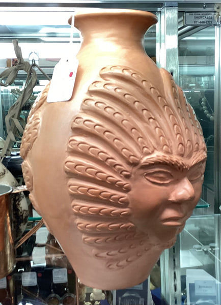 Yvo Samgushak Opposing Shamans Earthenware Pottery Vessel