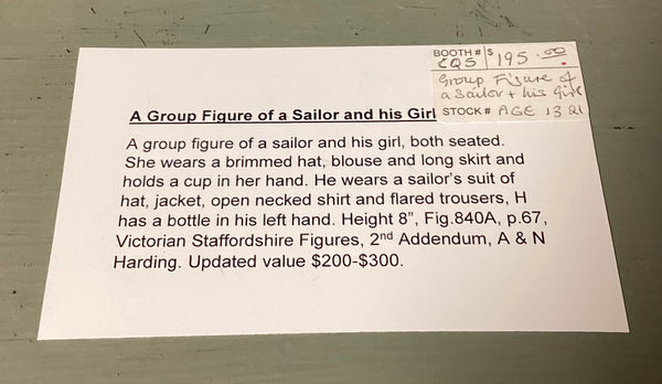 Staffordshire Sailor and His Girl Figurine