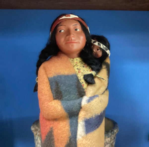 Vintage 1920's Native American-Themed Skookum Doll Family