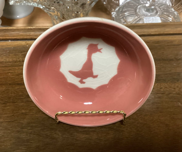 Vintage Continental Kilns Pink & White Child’s 3-Piece Breakfast Set