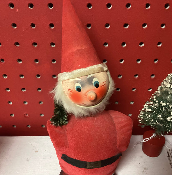 Vintage Made in Germany Santa Bobble Head Candy Container