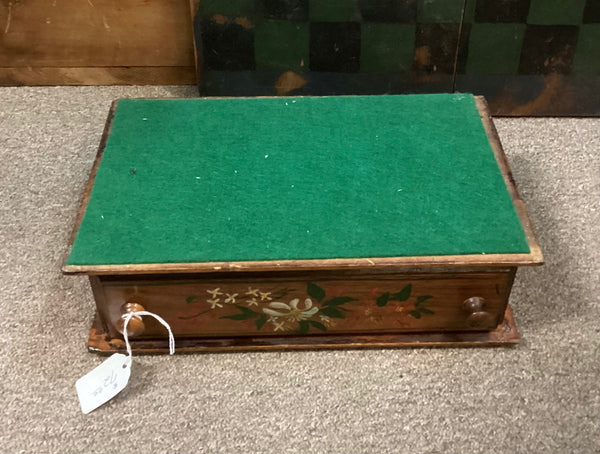 Hand Painted Wooden Box w/ Drawer