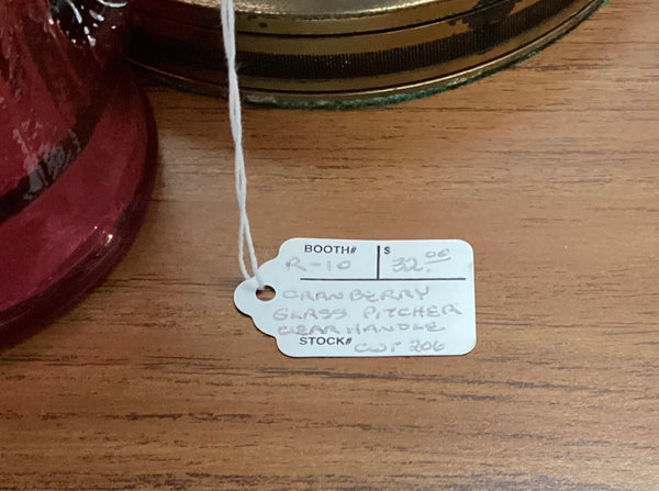 Cranberry Glass Toby Jug