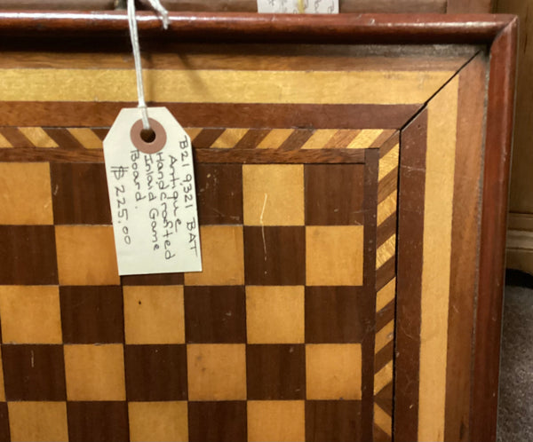 Antique Hand Crafted Inlaid Wood Game Board