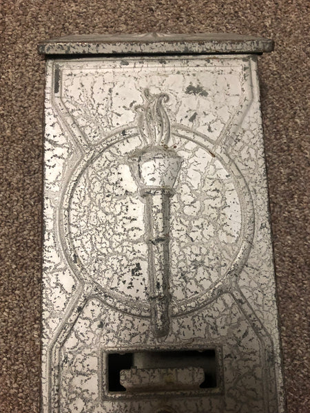 Antique 1918 Liberty Torch Metal Mailbox