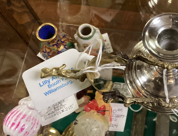 Brass Sugar Tongs w/ Shell Tips