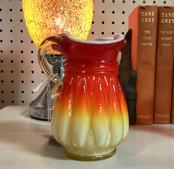 Kanawha Amberina Cased Glass Pitcher