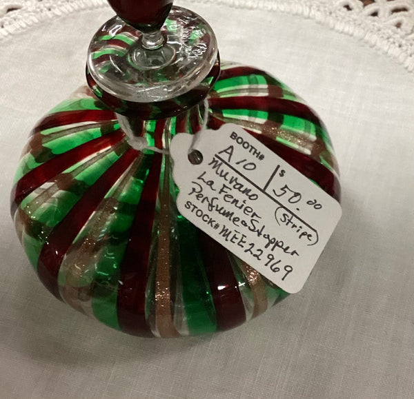 Murano La Fenier Glass Perfume Bottle w/ Stopper