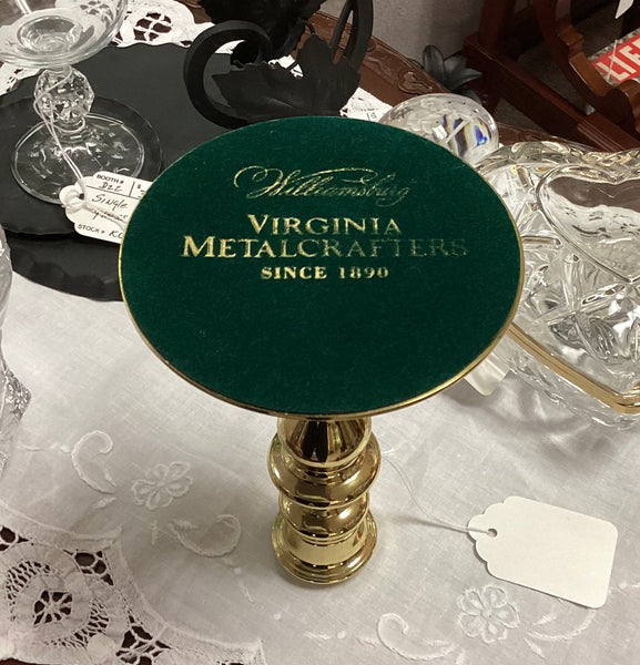Virginia Metalcrafters Large Brass Candle Holder