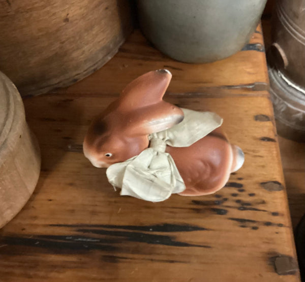 Vintage 1920-1930 German Chalkware Easter Rabbit Candy Container